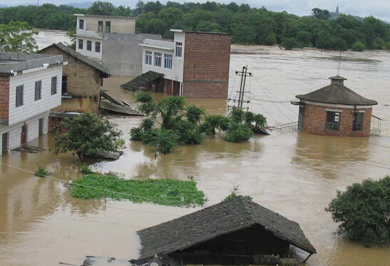 某个地方遭遇自然灾害